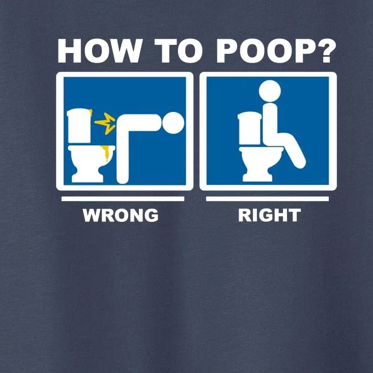 How To Poop Wrong Right Funny Meme Toddler T-Shirt