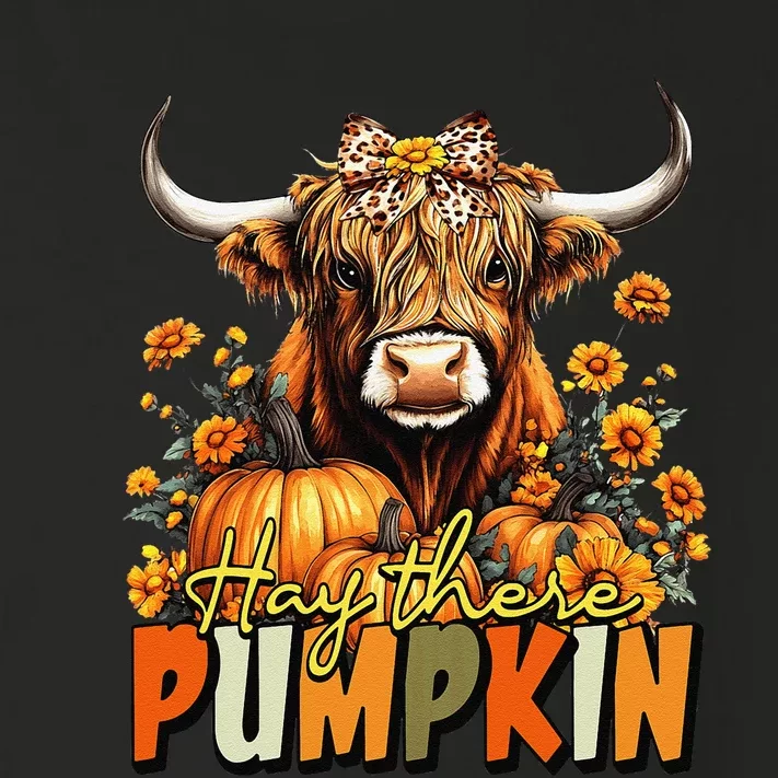 Hay There Pumpkin Highland Cow Fall Autumn Thanksgiving Toddler Long Sleeve Shirt