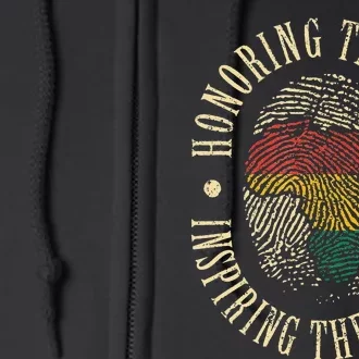 Honoring The Past Inspiring The Future Black History Full Zip Hoodie