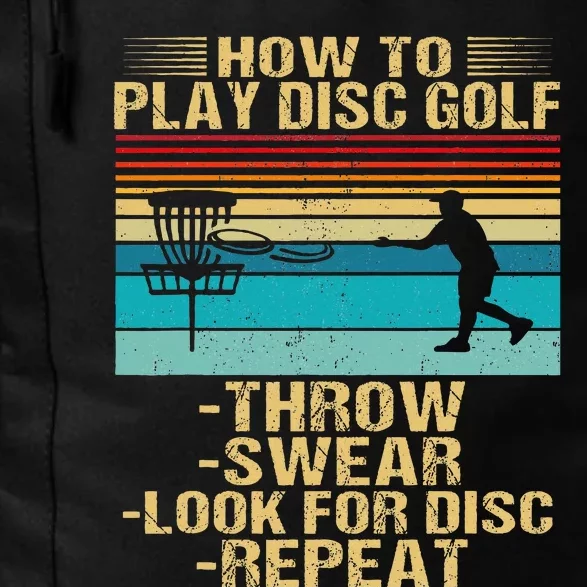 How To Play Disc Golf Funny Frisbee Golfing Player Dad Daily Commute Backpack