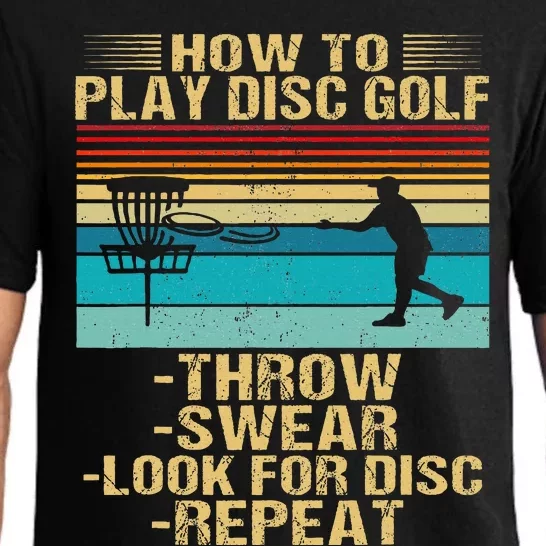 How To Play Disc Golf Funny Frisbee Golfing Player Dad Pajama Set