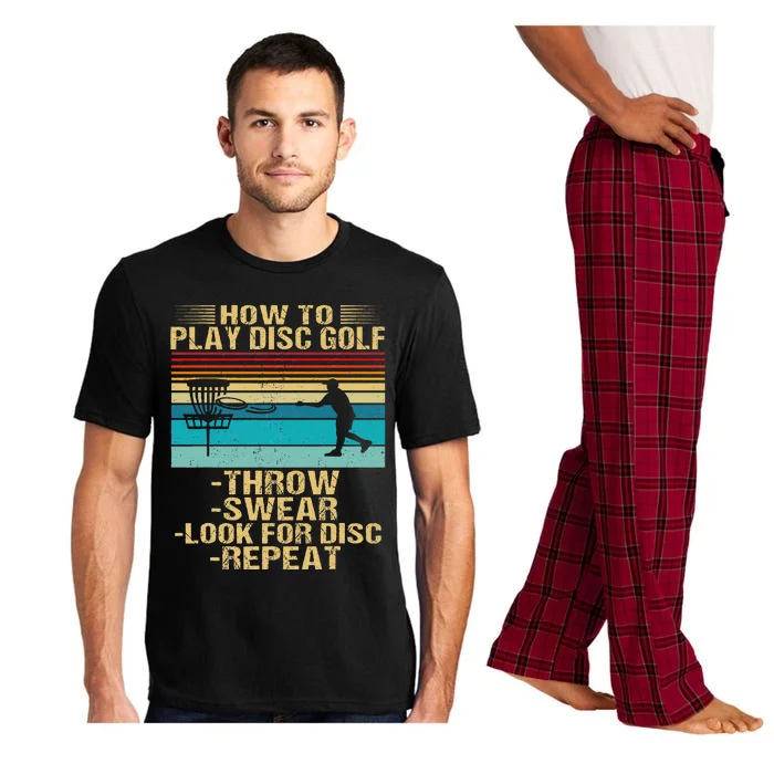 How To Play Disc Golf Funny Frisbee Golfing Player Dad Pajama Set