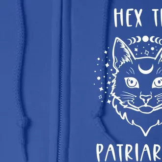 Hex The Patriarchy Feminism And Feminist Witch Moon Phase Meaningful Gift Full Zip Hoodie