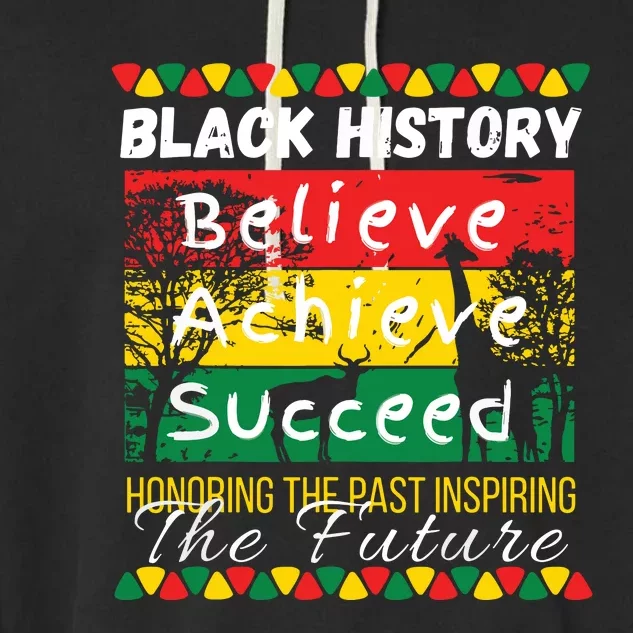 Honoring The Past Inspiring The Future Black History Month Garment-Dyed Fleece Hoodie