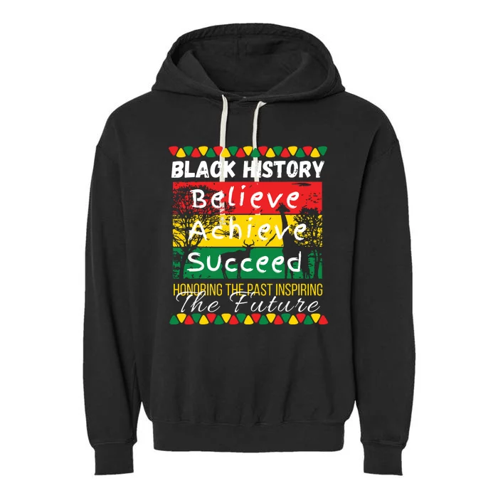 Honoring The Past Inspiring The Future Black History Month Garment-Dyed Fleece Hoodie