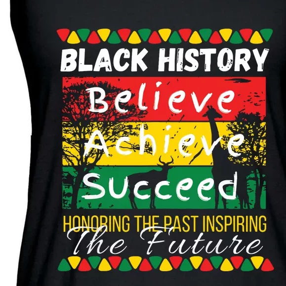 Honoring The Past Inspiring The Future Black History Month Ladies Essential Flowy Tank