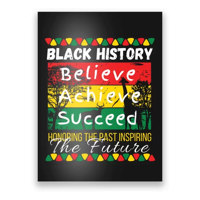 Honoring The Past Inspiring The Future Black History Month Poster