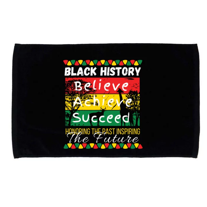 Honoring The Past Inspiring The Future Black History Month Microfiber Hand Towel