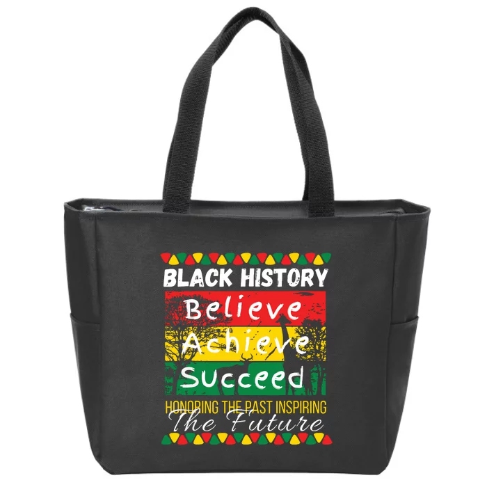 Honoring The Past Inspiring The Future Black History Month Zip Tote Bag