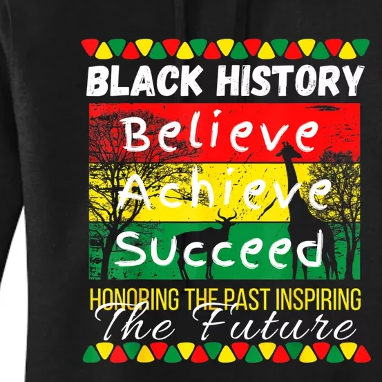 Honoring The Past Inspiring The Future Black History Month Women's Pullover Hoodie