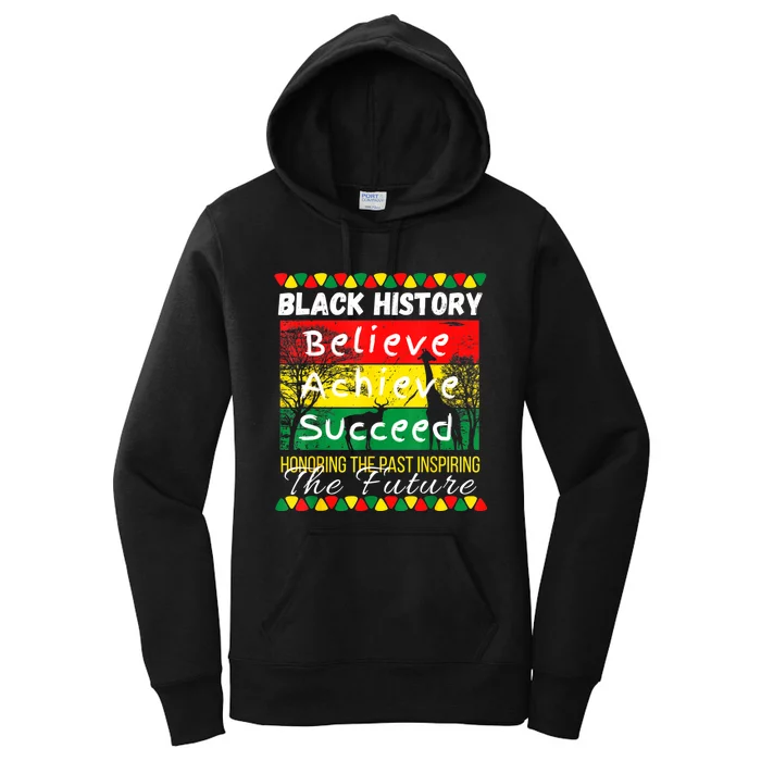 Honoring The Past Inspiring The Future Black History Month Women's Pullover Hoodie