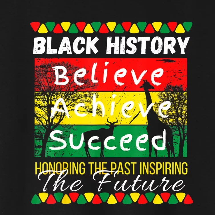 Honoring The Past Inspiring The Future Black History Month Women's Crop Top Tee