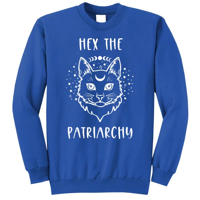 Hex The Patriarchy Feminism And Feminist Witch Moon Phase Gift Tall Sweatshirt