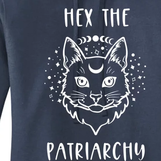 Hex The Patriarchy Feminism And Feminist Witch Moon Phase Gift Women's Pullover Hoodie