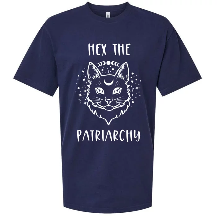 Hex The Patriarchy Feminism And Feminist Witch Moon Phase Gift Sueded Cloud Jersey T-Shirt