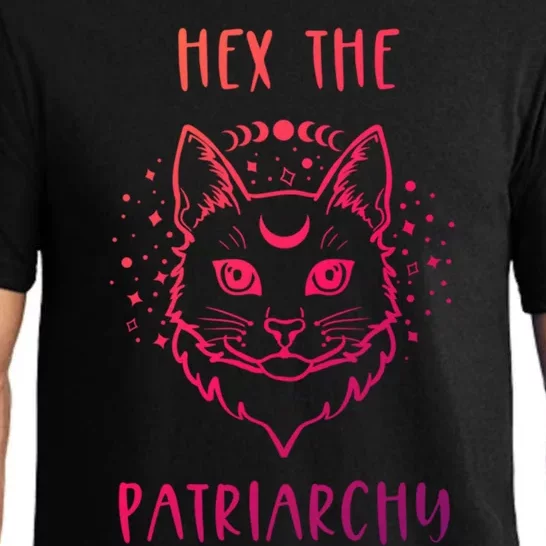 Hex The Patriarchy Feminism And Feminist Witch Moon Phase Meaningful Gift Pajama Set