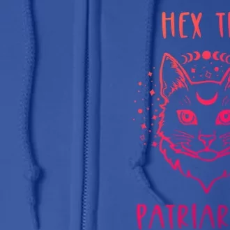 Hex The Patriarchy Feminism And Feminist Witch Moon Phase Meaningful Gift Full Zip Hoodie