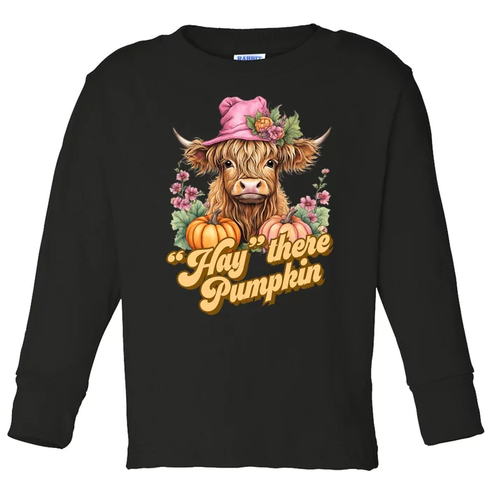 Hay there Pumpkin Coo for Cow Lovers Toddler Long Sleeve Shirt