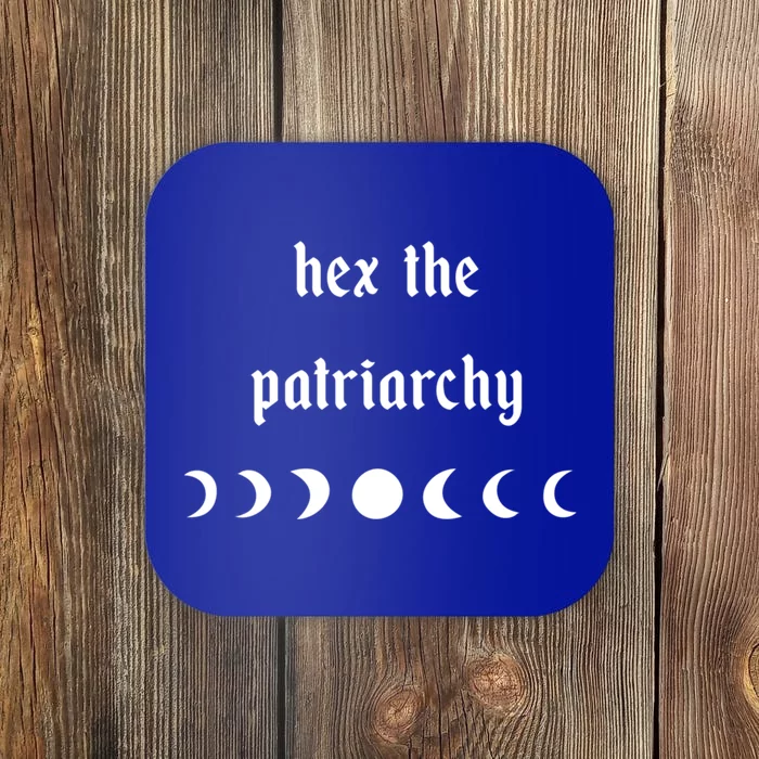 Hex The Patriarchy Feminism Witchy Moon Phase Witch Gift Coaster