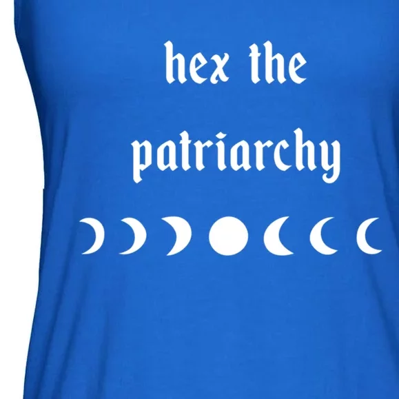 Hex The Patriarchy Feminism Witchy Moon Phase Witch Gift Ladies Essential Flowy Tank