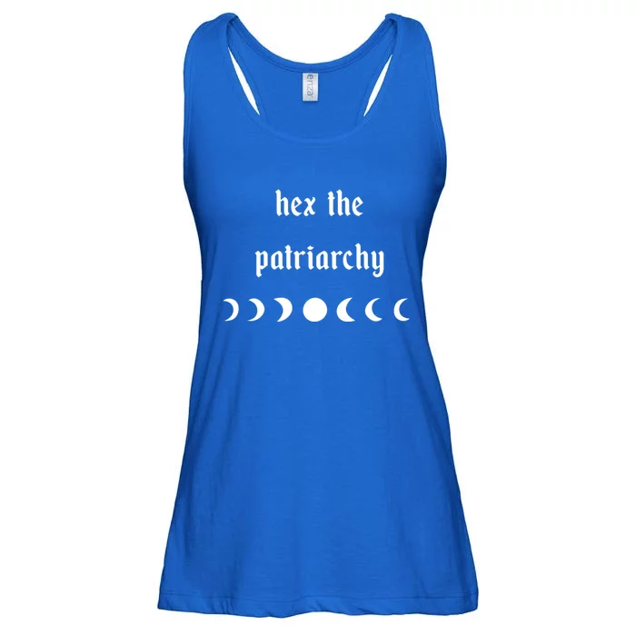 Hex The Patriarchy Feminism Witchy Moon Phase Witch Gift Ladies Essential Flowy Tank