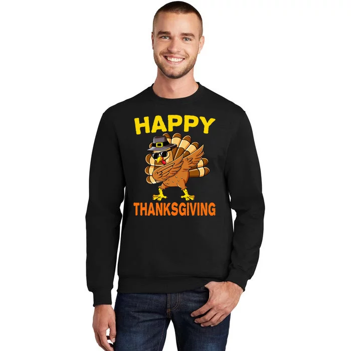 Happy Thanksgiving Pilgrim Turkey Tall Sweatshirt