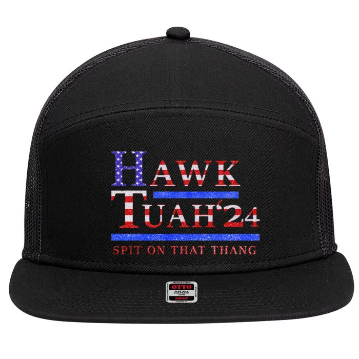 Hawk Tush Political Parody 2024 7 Panel Mesh Trucker Snapback Hat