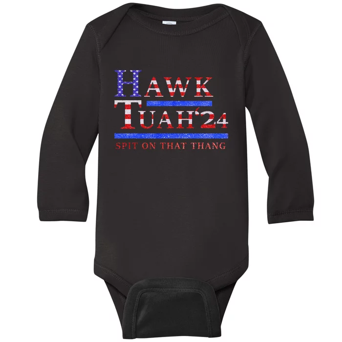 Hawk Tush Political Parody 2024 Baby Long Sleeve Bodysuit