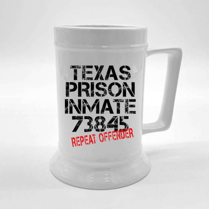 Halloween Texas Prisoner Party Costume Front & Back Beer Stein