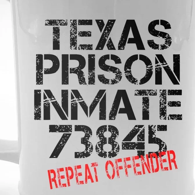 Halloween Texas Prisoner Party Costume Front & Back Beer Stein