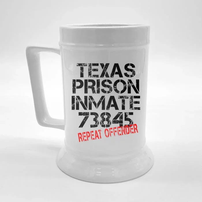 Halloween Texas Prisoner Party Costume Front & Back Beer Stein