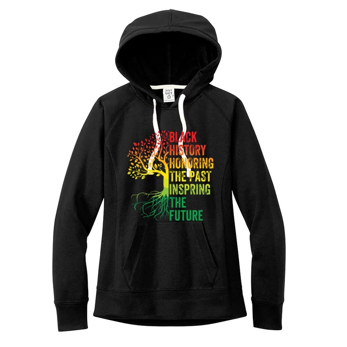 Honoring The Past Inspiring The Future Black History Month Women's Fleece Hoodie