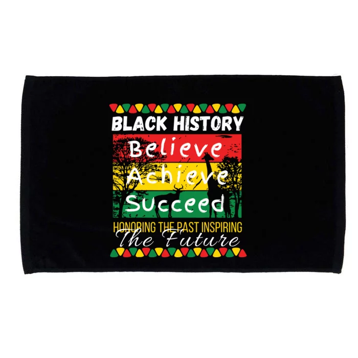 Honoring The Past Inspiring The Future Black History Month Microfiber Hand Towel