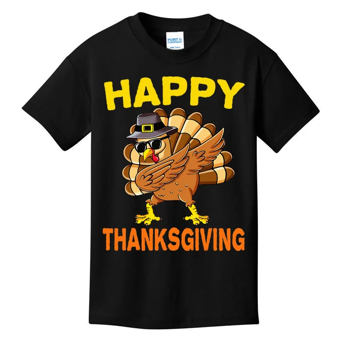 Happy Thanksgiving Pilgrim Turkey Kids T-Shirt