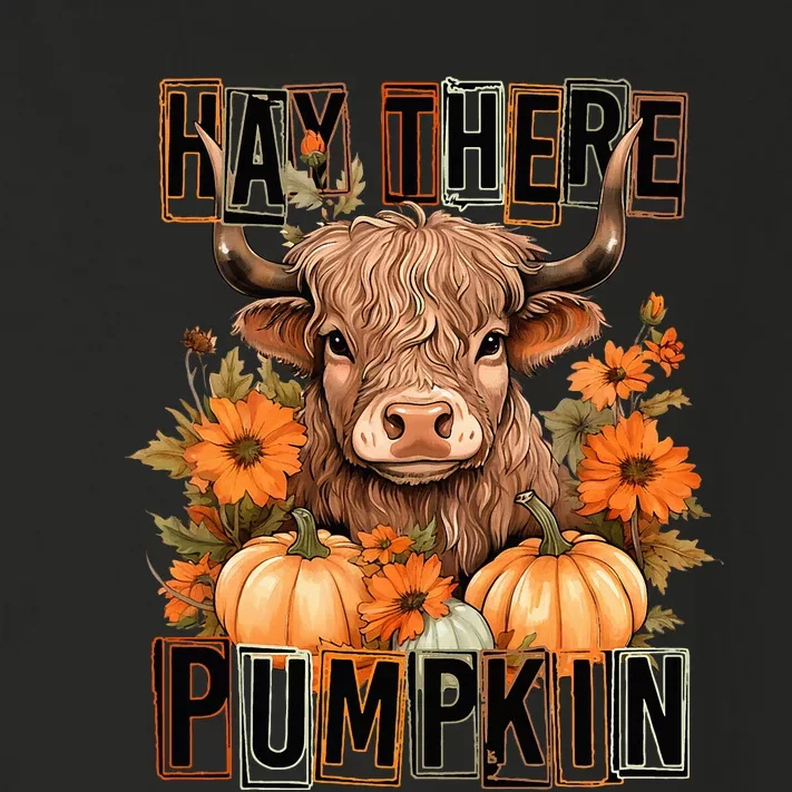 Hay There Pumkin Highland Cow Fall Autumn Thanksgiving Toddler Long Sleeve Shirt