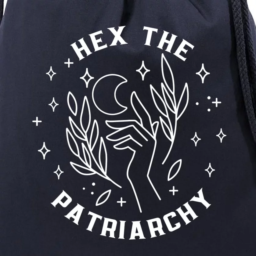 Hex The Patriarchy Shirt Feminist Witch Drawstring Bag