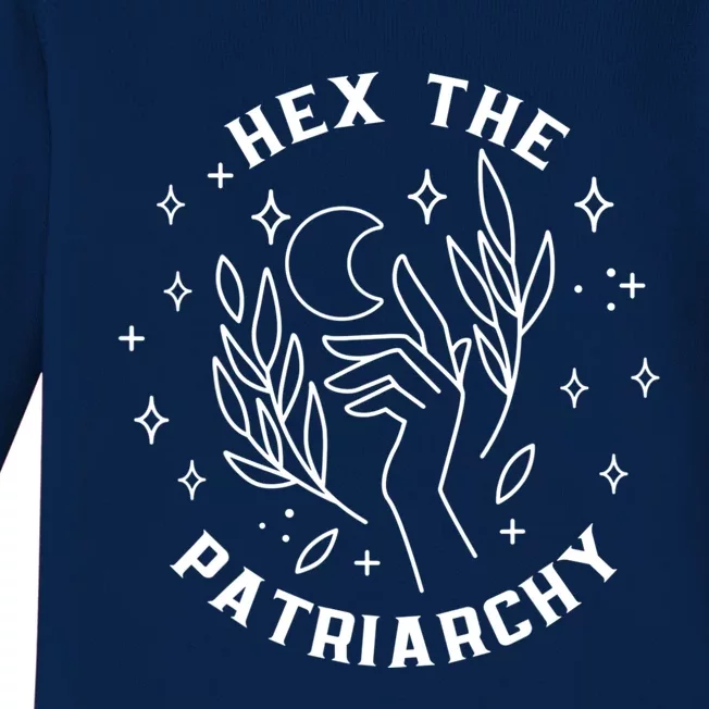 Hex The Patriarchy Shirt Feminist Witch Baby Long Sleeve Bodysuit