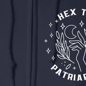 Hex The Patriarchy Shirt Feminist Witch Full Zip Hoodie