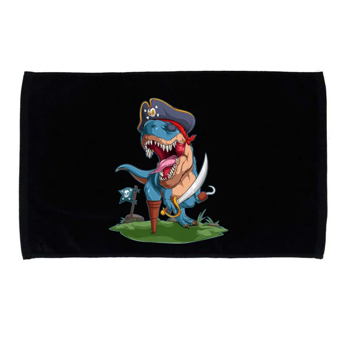 Halloween TRex Pirate Costume Microfiber Hand Towel