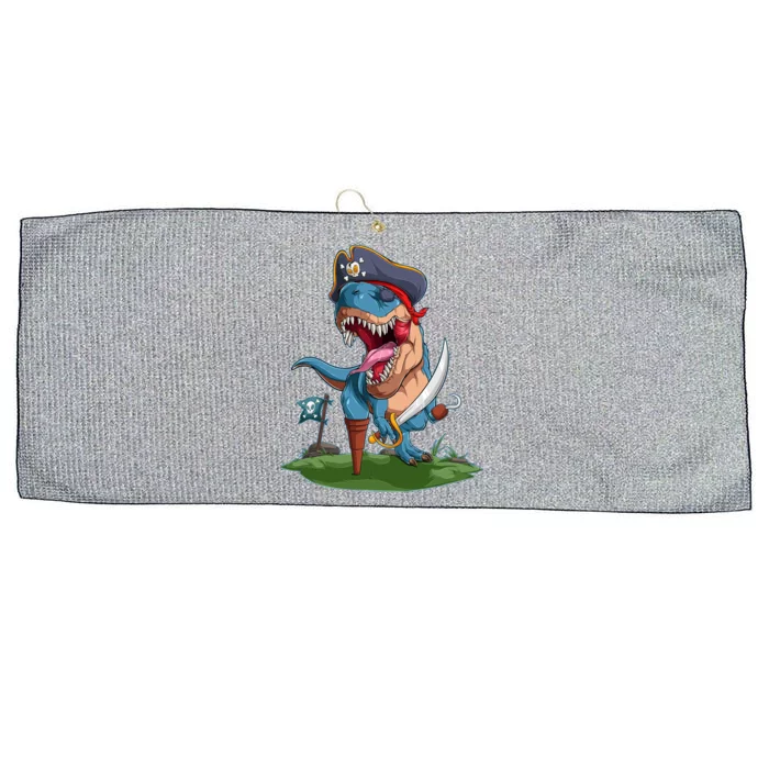 Halloween TRex Pirate Costume Large Microfiber Waffle Golf Towel