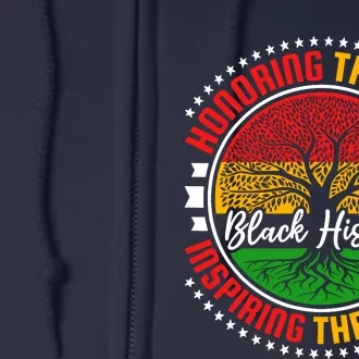 Honoring The Past Inspiring The Future Black History Month Full Zip Hoodie