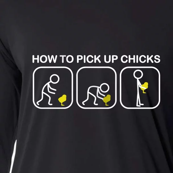 How To Pick Up Chicks Funny Cooling Performance Long Sleeve Crew