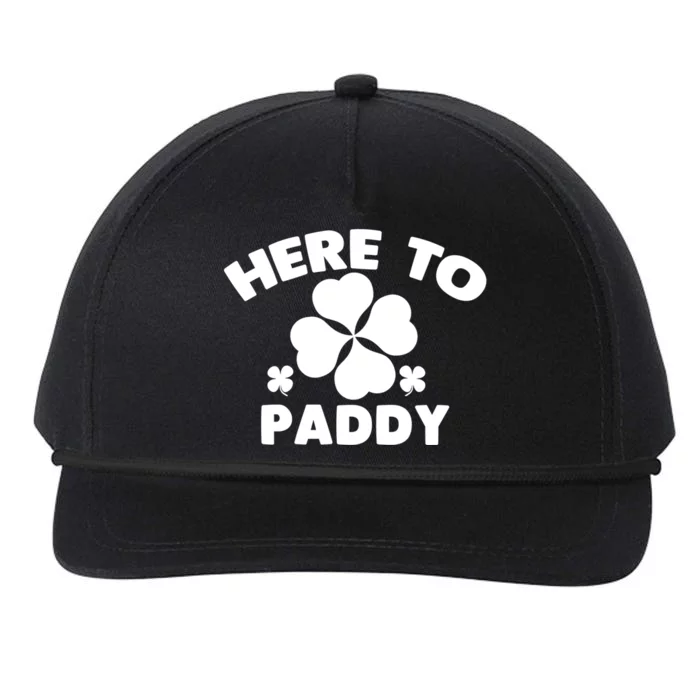 Here To Paddy Cool St Patrick's Day Celebration Gift Snapback Five-Panel Rope Hat