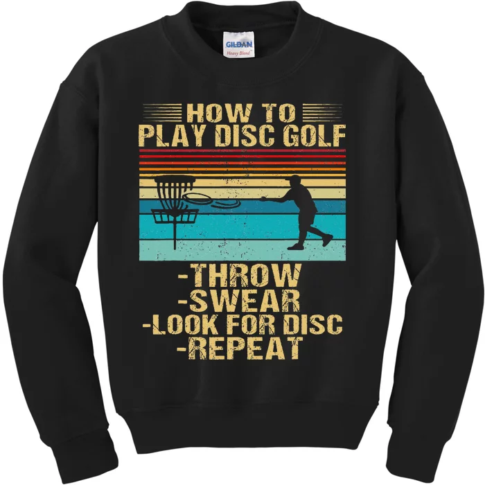 How To Play Disc Golf Funny Kids Sweatshirt