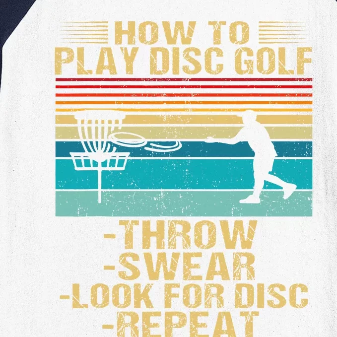 How To Play Disc Golf Funny Baseball Sleeve Shirt