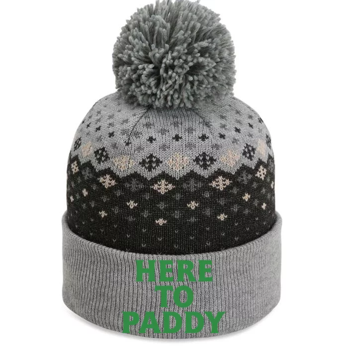 Here To Paddy Funny Saint Patrick's Day Party Gift The Baniff Cuffed Pom Beanie