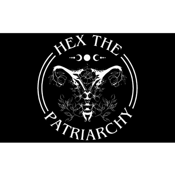 Hex the Patriarchy Floral Moon Feminist Witch Symbols Design Bumper Sticker