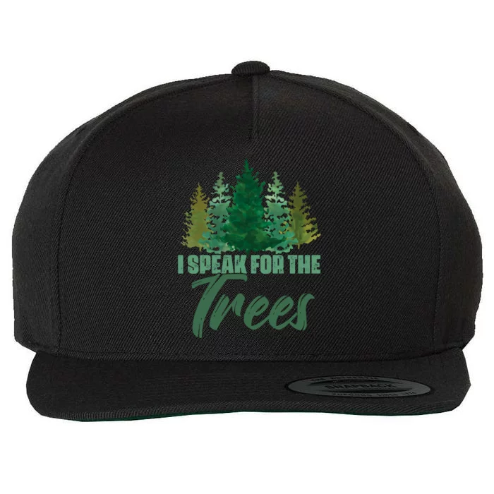 Hippie Tree Planting Earth Day Nature Lover Gift Wool Snapback Cap