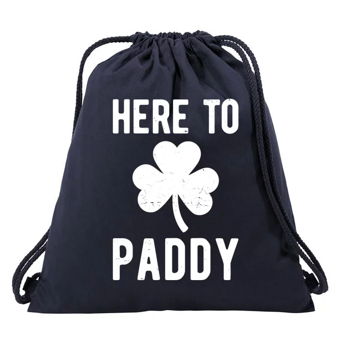 Here To Paddy St Patricks Day Drawstring Bag