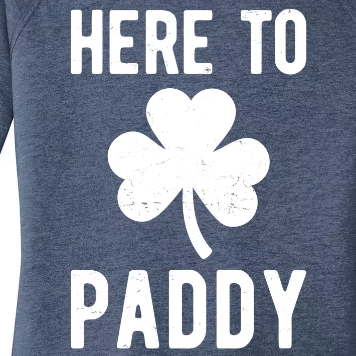 Here To Paddy St Patricks Day Women's Perfect Tri Tunic Long Sleeve Shirt